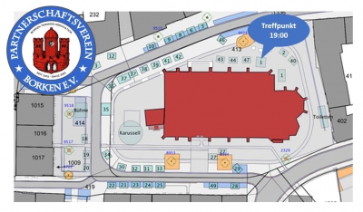 Einladung zum Weihnachtsmarkt-Stammtisch des Partnerschaftsvereins Borken am Freitag, den 29. November 2019 um 19 Uhr auf dem Borkener Weihnachtsmarkt