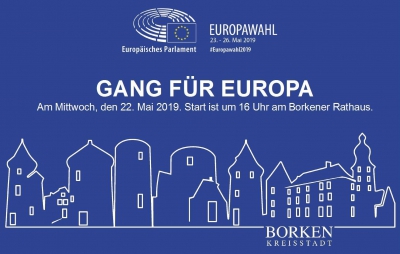 Aufruf des Rates der Stadt Borken zum „Gang für Europa“ für die Europawahl